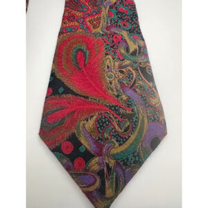 Men's Montagu One Size Black Red Paisley Tie